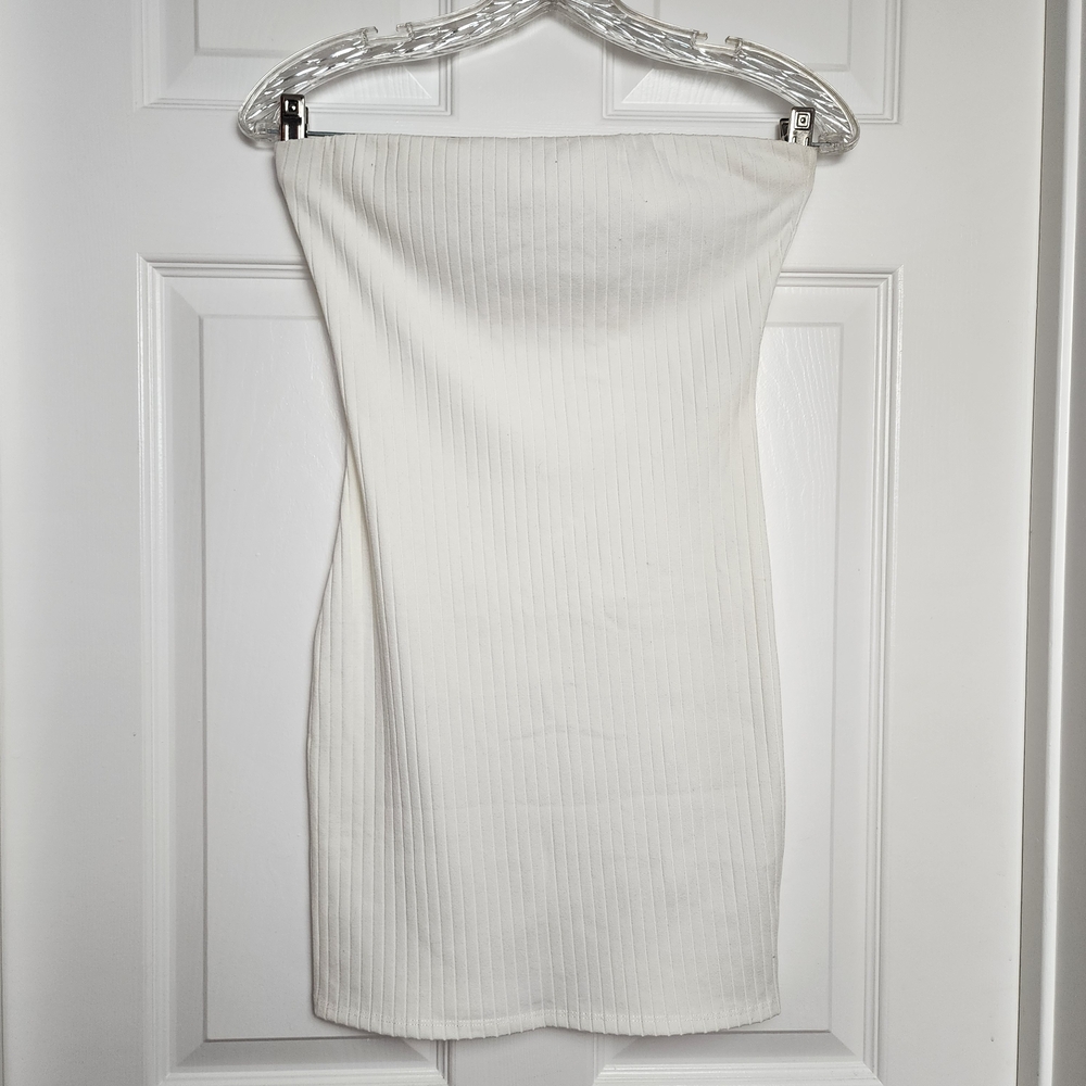 Privacy Please Strapless White Bodycon Dress - Size S, Revolve, Minimalist, Glam